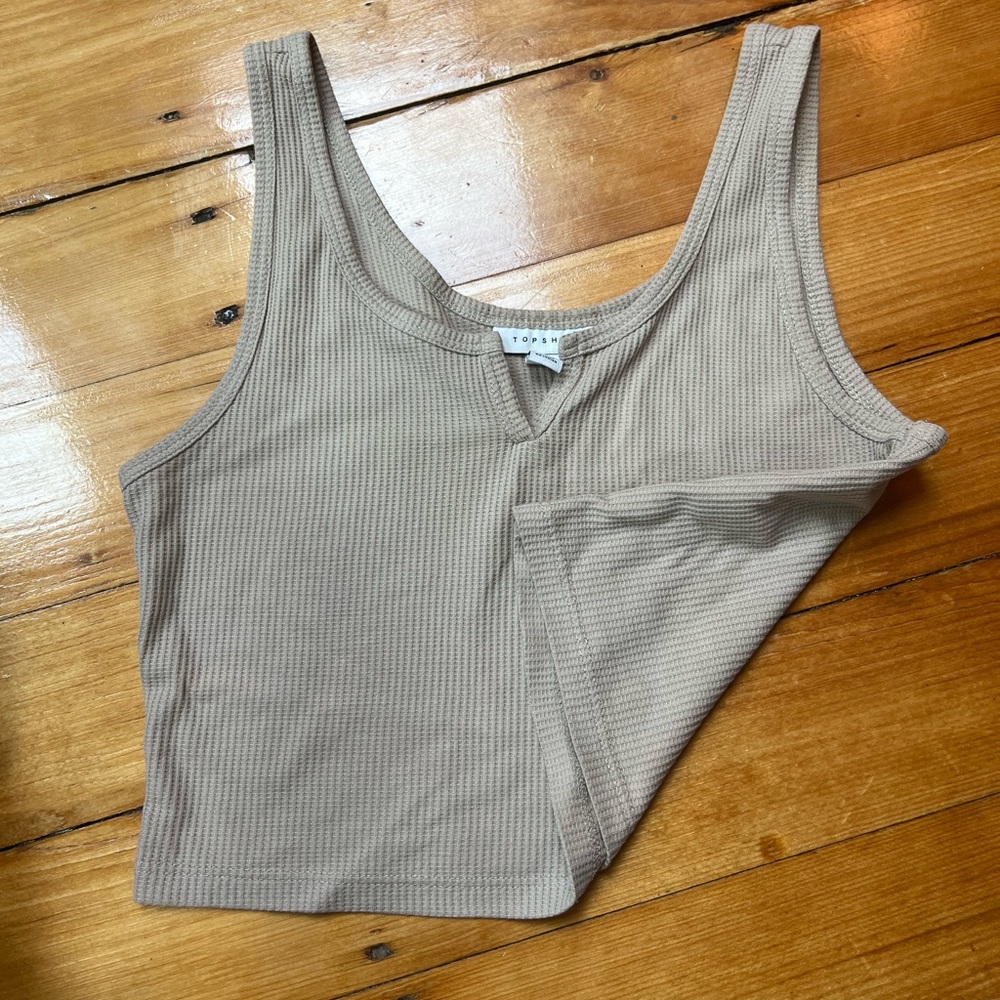 Top shop sz 6 beige tank top